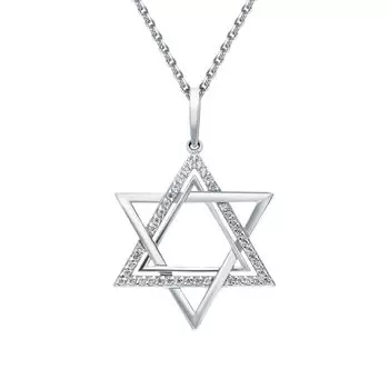 Серебряная подвеска с фианитами