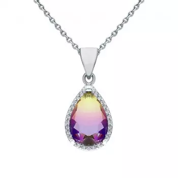 Серебряная подвеска с фианитами