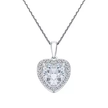 Серебряная подвеска с фианитами