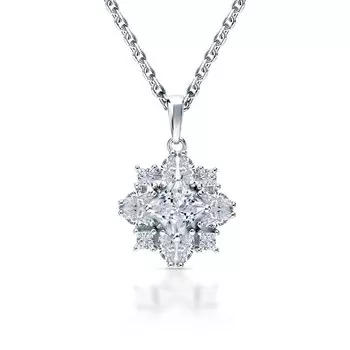 Серебряная подвеска с фианитами