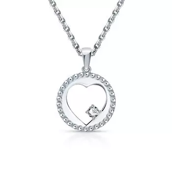 Серебряная подвеска с фианитами