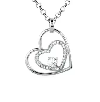 Серебряная подвеска с фианитами