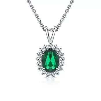 Серебряная подвеска с фианитами