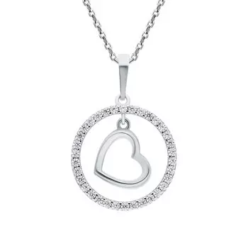 Серебряная подвеска с фианитами