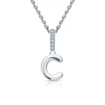 Серебряная подвеска с фианитами