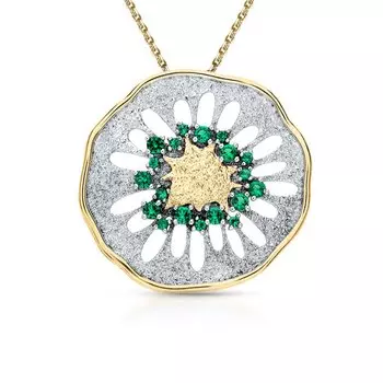 Серебряная подвеска с фианитами