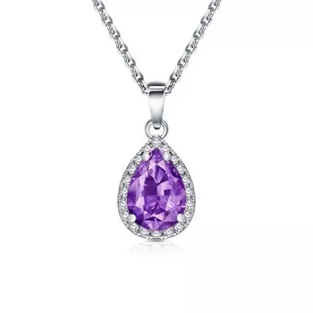 Серебряная подвеска с фианитами