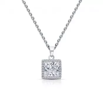 Серебряная подвеска с фианитами