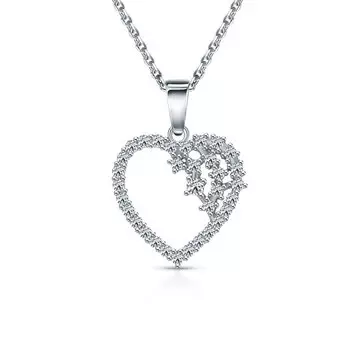 Серебряная подвеска с фианитами