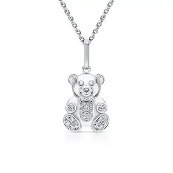 Серебряная подвеска с фианитами