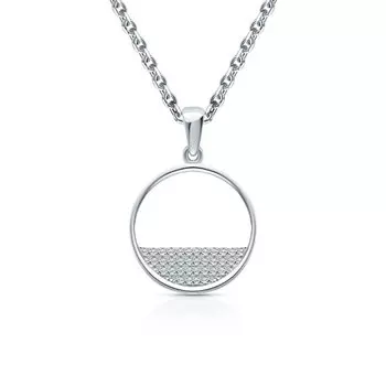 Серебряная подвеска с фианитами