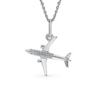 Серебряная подвеска с фианитами