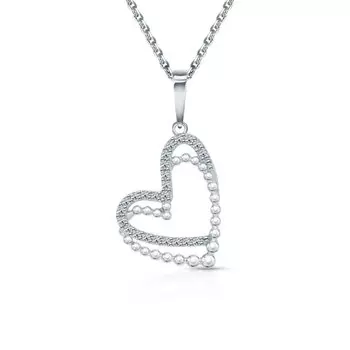 Серебряная подвеска с фианитами