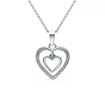 Серебряная подвеска с фианитами