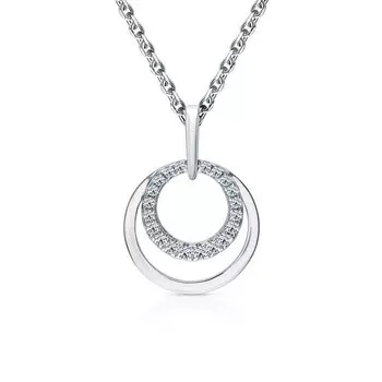 Серебряная подвеска с фианитами