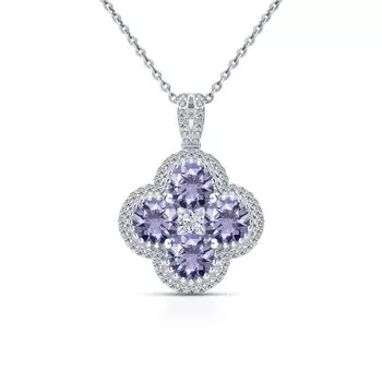 Серебряная подвеска с фианитами