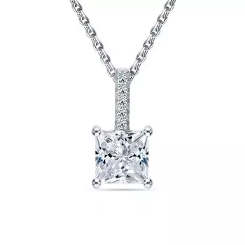 Серебряная подвеска с фианитами