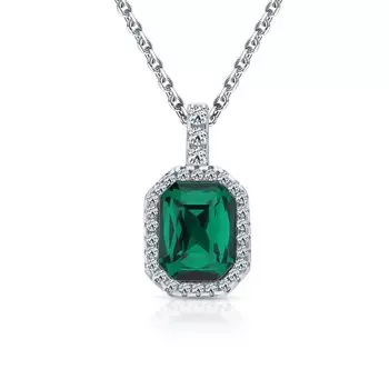 Серебряная подвеска с фианитами