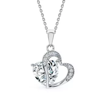 Серебряная подвеска с фианитами