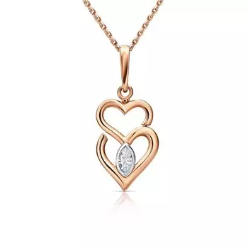 Серебряная подвеска с фианитами