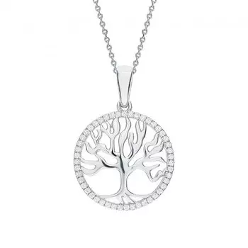 Серебряная подвеска с фианитами