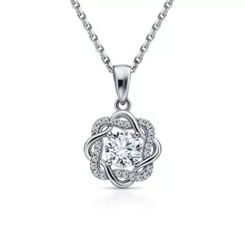 Серебряная подвеска с фианитами