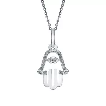 Серебряная подвеска с фианитами