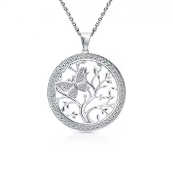 Серебряная подвеска с фианитами