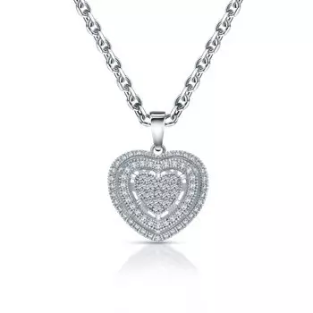 Серебряная подвеска с фианитами