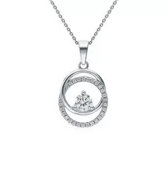 Серебряная подвеска с фианитами