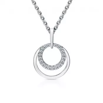 Серебряная подвеска с фианитами