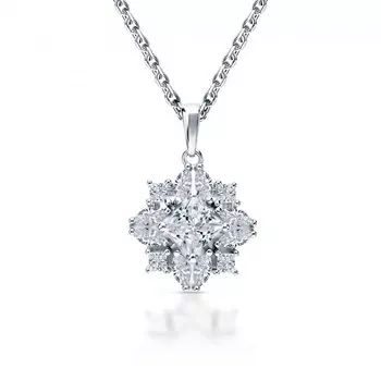 Серебряная подвеска с фианитами