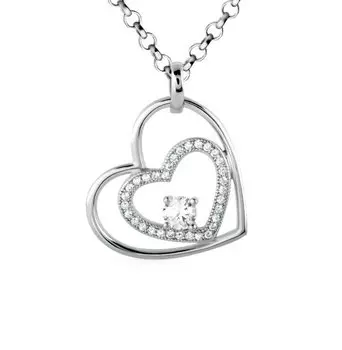 Серебряная подвеска с фианитами