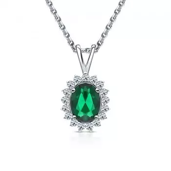 Серебряная подвеска с фианитами