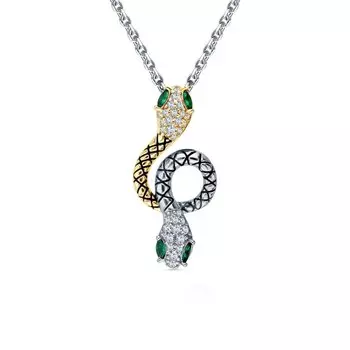 Серебряная подвеска с фианитами