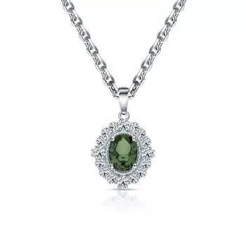 Серебряная подвеска с фианитами