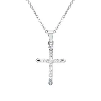 Серебряная подвеска с фианитами