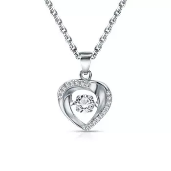 Серебряная подвеска с фианитами