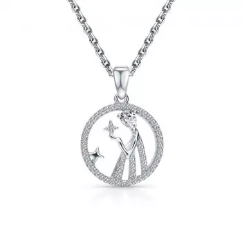 Серебряная подвеска с фианитами Дева