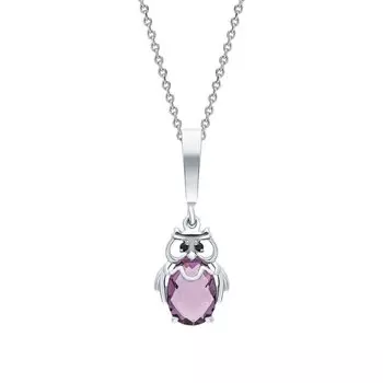 Серебряная подвеска с фианитами и алпанитом