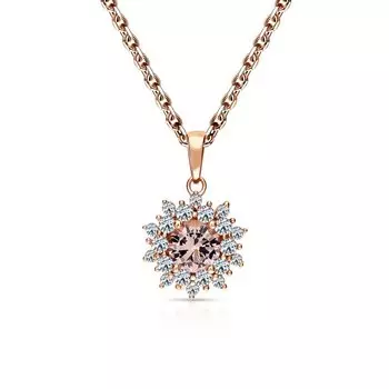 Серебряная подвеска с фианитами и алпанитом