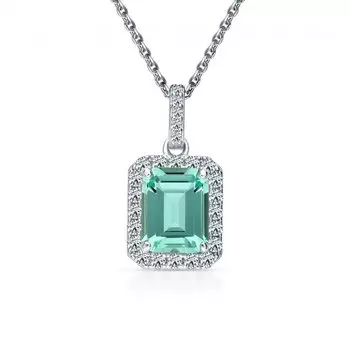 Серебряная подвеска с фианитами и алпанитом