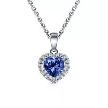 Серебряная подвеска с фианитами и алпанитом