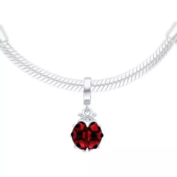 Серебряная подвеска с фианитами и алпанитом