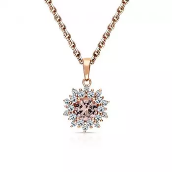 Серебряная подвеска с фианитами и алпанитом