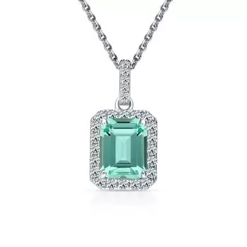 Серебряная подвеска с фианитами и алпанитом