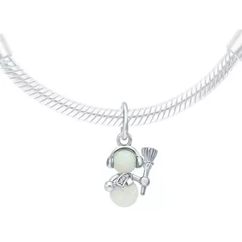 Серебряная подвеска с фианитами и опалами