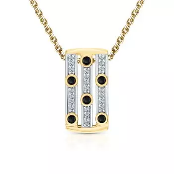 Серебряная подвеска с фианитами и шпинелями природными