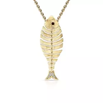 Серебряная подвеска с фианитами и шпинелями природными