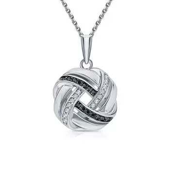 Серебряная подвеска с фианитами и шпинелями природными